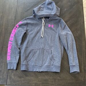 Under Armour Womens Gray Hoodie with Pink Accents